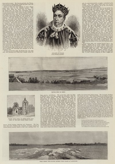 Visita di un artista ai campi di battaglia di Crecy e Agincourt da John Absolon